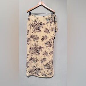 ANN KLEIN SILK MAXI SKIRT WOMEN SZ 4 Vacation Spring Summer Resort Cocktail